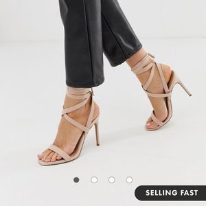 ASOS DESIGN Hollis barely there heeled sandals